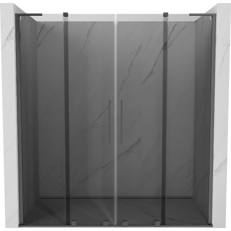 Mexen Velar L Duo плъзгащи се душ врати 180 см, графит, gun metal - 871-180-003-42-95