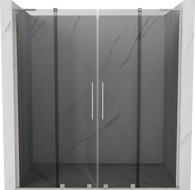 Mexen Velar L Duo плъзгащи се душ врати 170 см, графит, четкан никел - 871-170-003-42-97