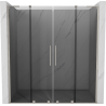 Mexen Velar Л Дуо плъзгащи се врати за душ 180 см, графит, четкан никел