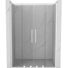 Mexen Velar L Duo плъзгащи душ врати 140 cm, прозрачно, бяло - 871-140-003-02-20