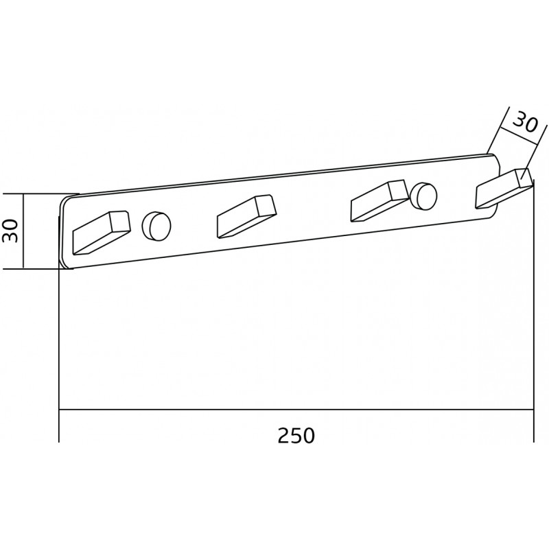 Mexen четворна закачалка за кърпи, черна - 709174-70