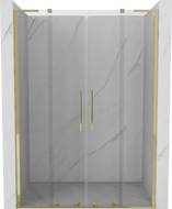 Mexen Velar L Duo плъзгаща се душ врата 160 cm, прозрачна, златна - 871-160-003-02-50
