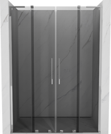 Mexen Velar L Duo плъзгащи се душ врати 160 cm, графит, хром - 871-160-003-42-01