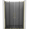 Mexen Velar L Duo плъзгащи се душ врати 140 cm, графит, златни - 871-140-003-42-50