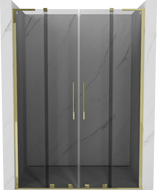 Mexen Velar L Duo плъзгащи се душ врати 140 cm, графит, златни - 871-140-003-42-50