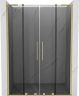 Mexen Velar L Duo плъзгащи се душ врати 150 см, графит, златно матово - 871-150-003-42-55