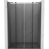 Mexen Velar L Duo плъзгащи се душ врати 160 см, графит, четкани gun gray - 871-160-003-42-66