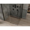 Mexen Omega плъзгаща се душ кабина 110 x 70 см, прозрачна, черна - 825-110-070-70-00