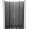 Mexen Velar L Duo плъзгаща се душ врата 150 см, графит, четкан никел - 871-150-003-42-97