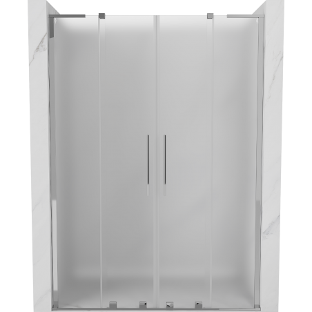 Mexen Velar L Duo плъзгаща се душ кабина 150 cm, матирано, хром - 871-150-003-32-01