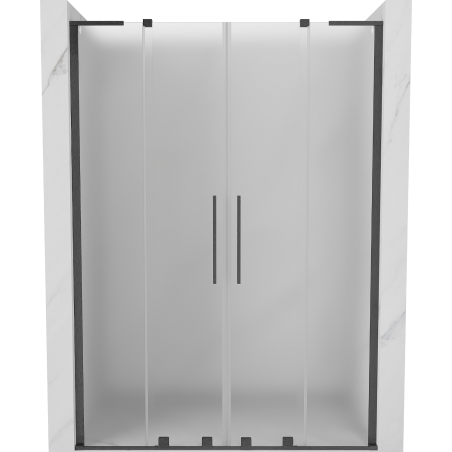 Mexen Velar L Duo плъзгащи душ врати 160 см, матови, четкано gun gray - 871-160-003-32-66