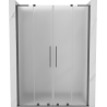 Mexen Velar L Duo плъзгащи душ врати 150 см, матирани, gun metal - 871-150-003-32-95