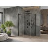 Mexen Omega душ кабина плъзгаща се 120 x 80 см, прозрачна, черна - 825-120-080-70-00