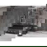 Mexen Velar плъзгаща се душ кабина Walk-in 130 x 200 cm, прозрачно стъкло 8 mm, gun metal - 871-130-000-03-95