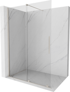Mexen Velar плъзгаща се преградна стена за душ Walk-in 130 x 200 см, прозрачна 8 мм, четкан никел - 871-130-000-03-97