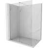 Mexen Velar плъзгаща се душ стена Walk-in 160 x 200 cm, прозрачна 8 mm, четка никел - 871-160-000-03-97