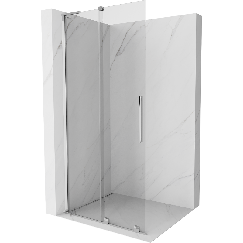 Mexen Velar L плъзгаща се душ кабина Walk-in 100 x 200 см, прозрачна 8 мм, хром - 871-100-003-03-01