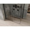 Mexen Omega душ кабина с плъзгащи врати 140 x 80 см, прозрачна, черна - 825-140-080-70-00