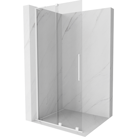 Mexen Velar L плъзгаща се душ кабина Walk-in 100 x 200 см, прозрачен 8 мм, бял - 871-100-003-03-20