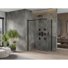 Mexen Omega душ кабина с плъзгащи врати 140 x 80 см, прозрачна, черна - 825-140-080-70-00
