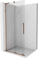 Mexen Velar L плъзгаща се душ стена Walk-in 100 x 200 cm, прозрачна 8 mm, розово злато - 871-100-003-03-60