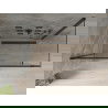 Mexen Omega душ кабина с плъзгащи се врати 150 x 80 см, прозрачна, черна - 825-150-080-70-00