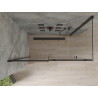 Mexen Omega плъзгаща се душ кабина 150 x 80 см, прозрачна, черна - 825-150-080-70-00