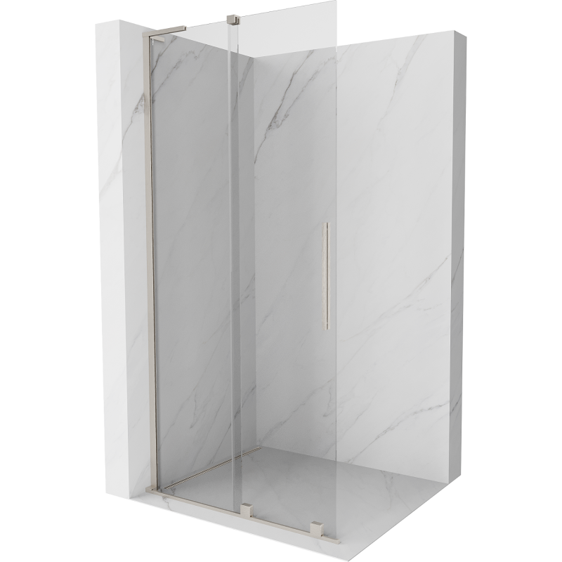 Mexen Velar L плъзгаща се душ стена Walk-in 90 x 200 см, прозрачна 8 мм, четкан никел - 871-090-003-03-97