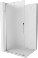 Mexen Velar L плъзгаща се преграда за душ Walk-in 90 x 200 см, матирано 8 мм, хром - 871-090-003-33-01