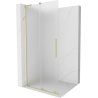 Mexen Velar L плъзгаща се преграда Walk-in 100 x 200 cm, матирано 8 mm, златно четкано - 871-100-003-33-55