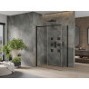 Mexen Omega разтегателна душ кабина 160 x 90 см, прозрачна, черна - 825-160-090-70-00