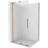 Mexen Velar L подвижен душ екран Walk-in 100 x 200 cm, замъглено 8 mm, розово злато - 871-100-003-33-60