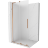 Mexen Velar L Плъзгащ се душ параван Walk-in 100 x 200 cm, матирано 8 mm, матирана мед - 871-100-003-33-65