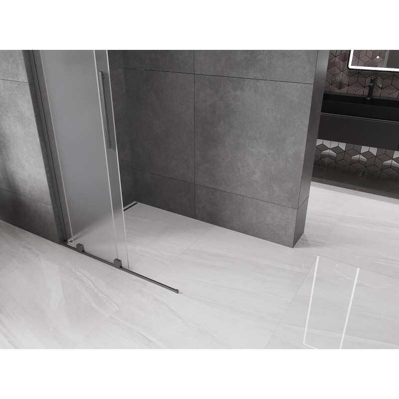 Mexen Velar L плъзгаща се душ преграда Walk-in 100 x 200 см, матирано 8 мм,