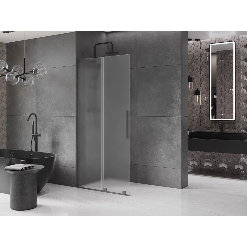 Mexen Velar L плъзгаща се душ преграда Walk-in 100 x 200 см, матирано 8 мм,