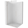 Mexen Velar L плъзгаща се душ стена Walk-in 90 x 200 cm, матирано 8 mm, четкан никел - 871-090-003-33-97