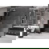 Mexen Velar L плъзгаща се душ стена Walk-in 100 x 200 см, графит 8 мм, бяла - 871-100-003-43-20
