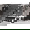 Mexen Velar L плъзгаща се душ стена Walk-in 100 x 200 см, графит 8 мм, бяла - 871-100-003-43-20