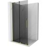 Mexen Velar L плъзгаща се душ стена Walk-in 100 x 200 см, графит 8 мм, златна - 871-100-003-43-50