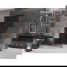 Mexen Velar L плъзгаща се душ стена Walk-in 90 x 200 cm, графит 8 mm, розово злато - 871-090-003-43-60