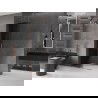 Mexen Velar L плъзгаща се душ стена Walk-in 90 x 200 cm, графит 8 mm, розово злато - 871-090-003-43-60