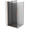 Mexen Velar L плъзгащ се душ параван Walk-in 100 x 200 cm, графит 8 mm, четкана мед - 871-100-003-43-65