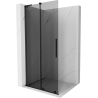 Mexen Velar L плъзгаща се душ кабина Walk-in 100 x 200 cm, графит 8 мм, черна - 871-100-003-43-70