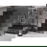 Mexen Velar L плъзгаща се душ кабина Walk-in 100 x 200 cm, графит 8 мм, черна - 871-100-003-43-70