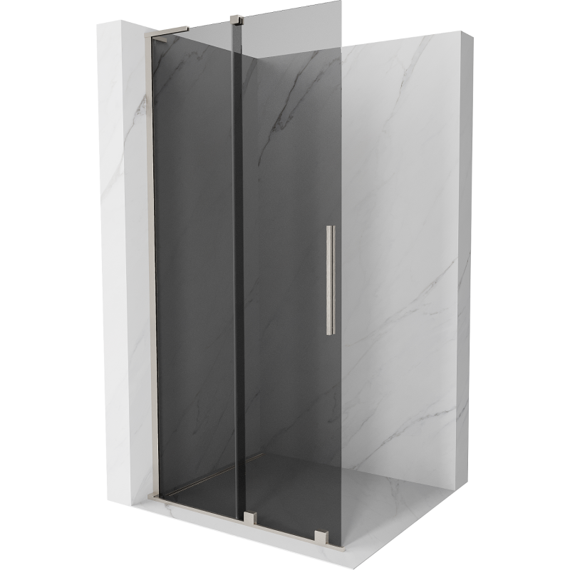 Mexen Velar L плъзгаща се душ стена Walk-in 100 x 200 cm, графит 8 mm, мат никел - 871-100-003-43-97