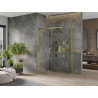 Mexen Omega плъзгаща се душ кабина 120 x 100 см, прозрачна, златна - 825-120-100-50-00