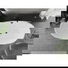 Свободностояща вана Mexen Eris 180 x 95 см, бяла/черна, черен прелив - 53441809575-70