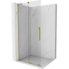 Mexen Velar L плъзгаща се душ стена Walk-in 90 x 200 cm, прозрачно 8 mm, злато - 871-090-003-03-50
