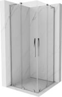 Mexen Velar L Duo плъзгаща се душ кабина 80 x 80 cm, прозрачна, хром - 871-080-080-02-03-01
