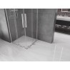 Mexen Velar L Дуо плъзгаща се душ кабина 80 x 80 см, прозрачна, хром - 871-080-080-02-03-01